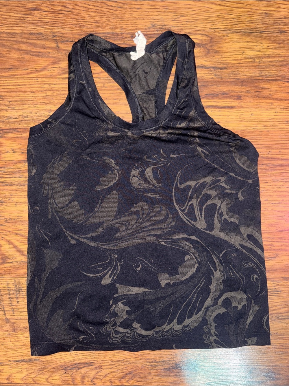 Athleta Black Swirl Racerback Tank 21.T